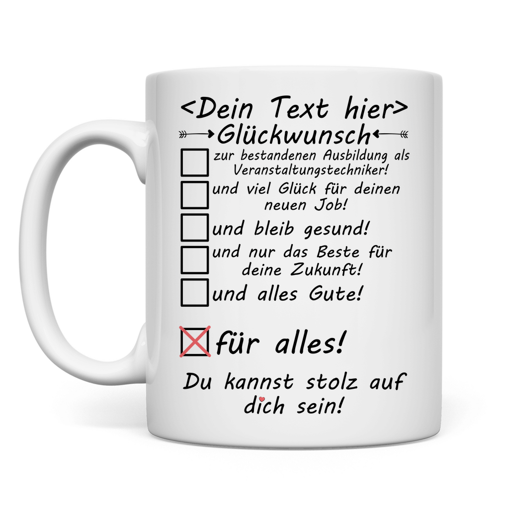 fachkraft für veranstaltungstechnik ausbildung prüfung bestanden tasse