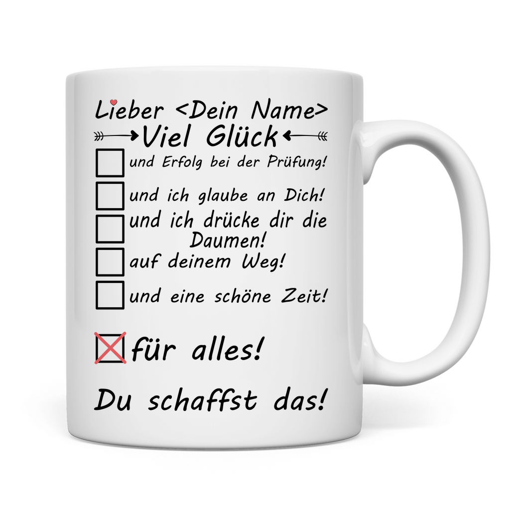 Viel Glück für die letzte Prüfung | Tasse