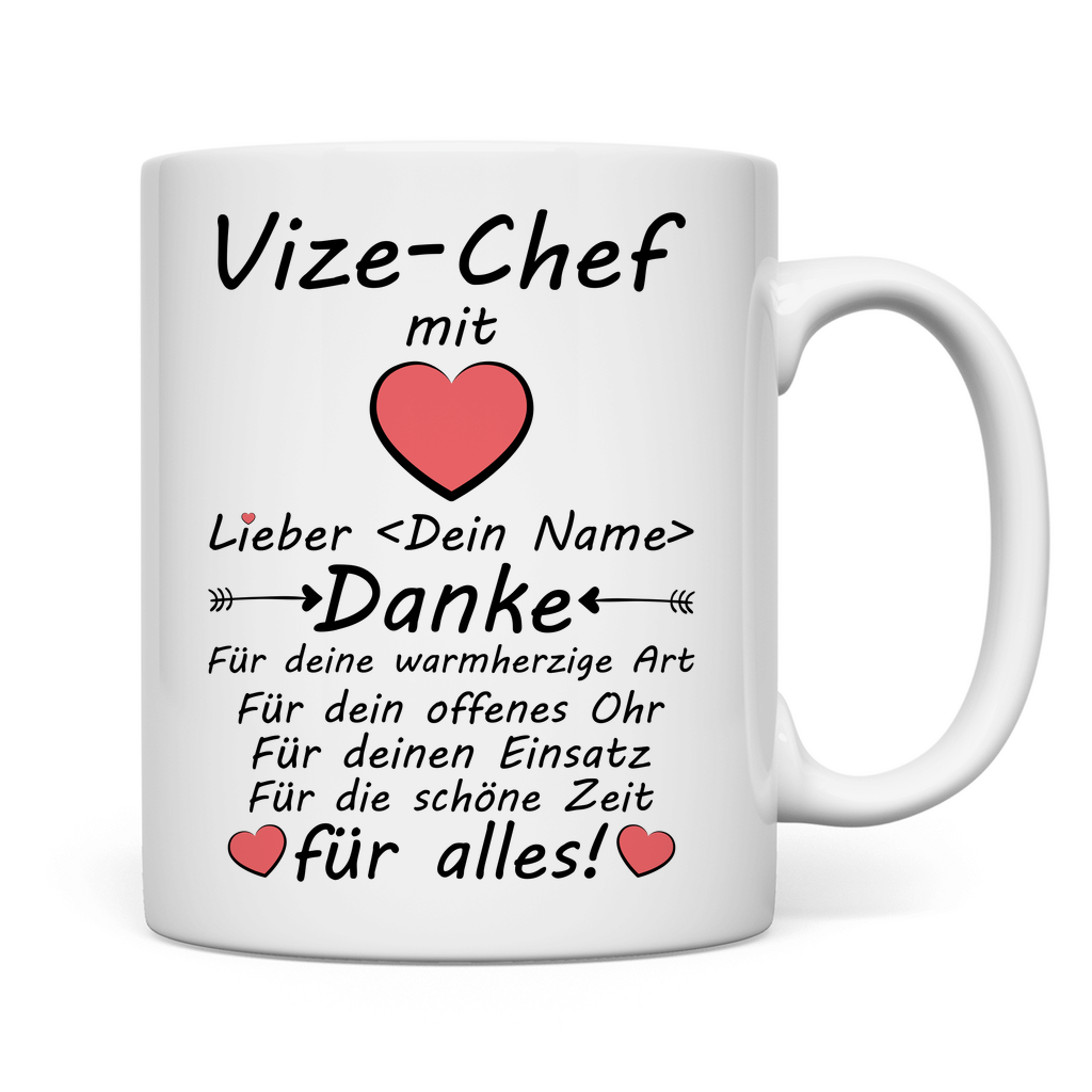 Vize-Chef Geschenk – Tasse mit Dankeschön sagen zum Ruhestand