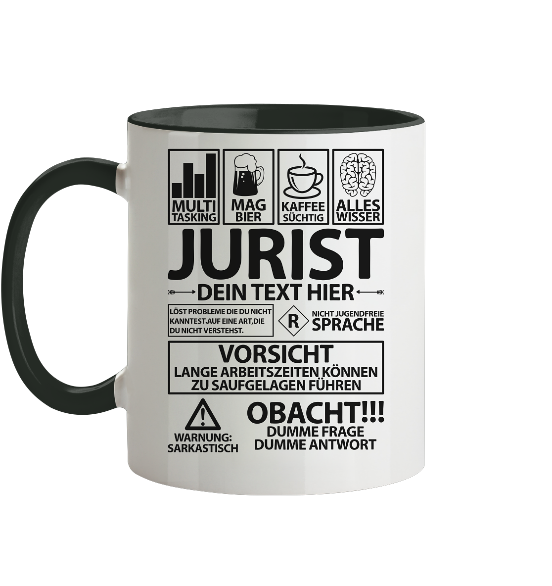 Volljurist |  Geschenk  | Lustige Tasse Personalisiert 2
