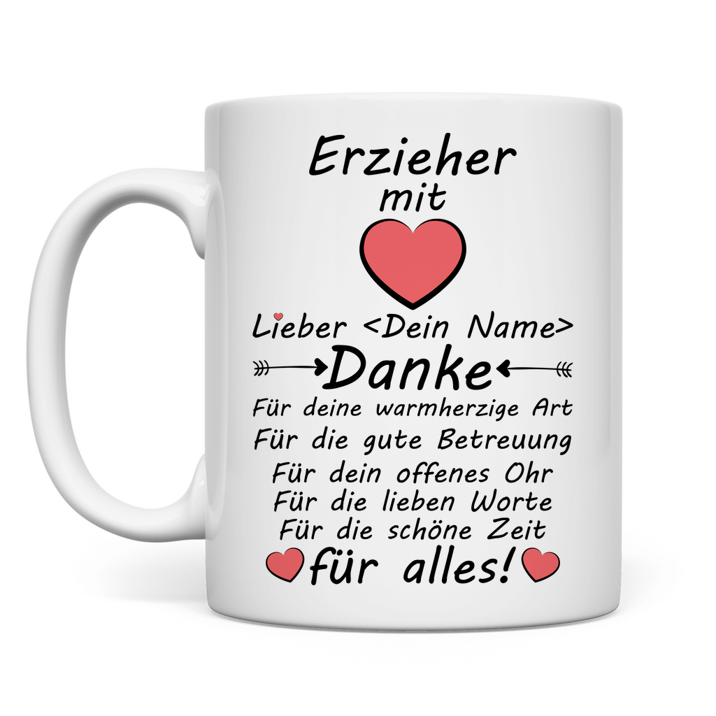 Waldkindergarten Erzieherin Geschenk – Tasse mit Dankeschön zum Abschied