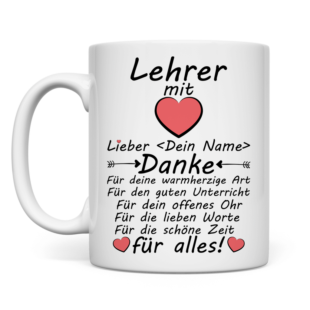 Wir sagen Danke | Lehrerin | Tasse
