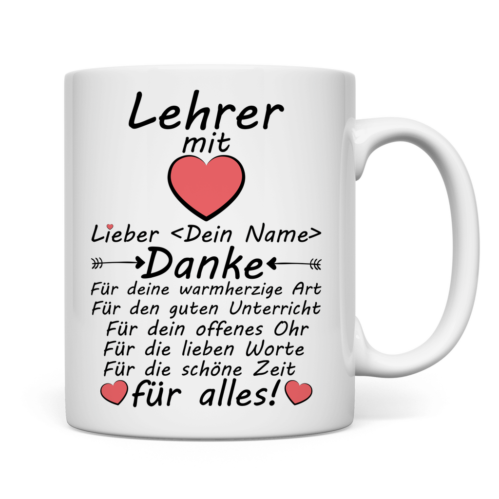 Wir sagen Danke | Lehrerin | Tasse