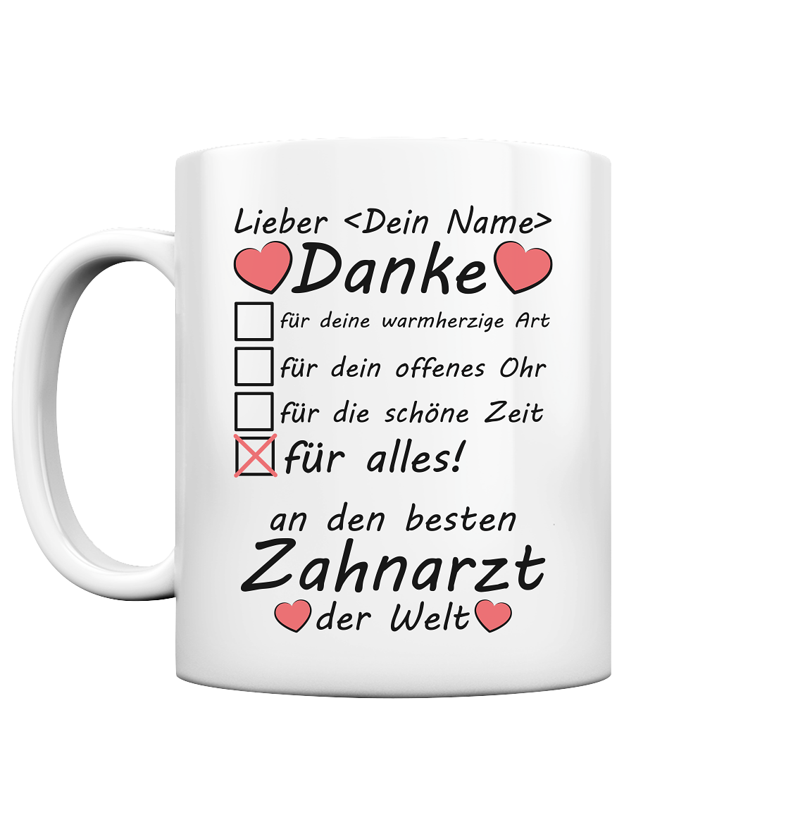 Zahnarzt  | Abschiedsgeschenk | um Chef Danke zu sagen tasse