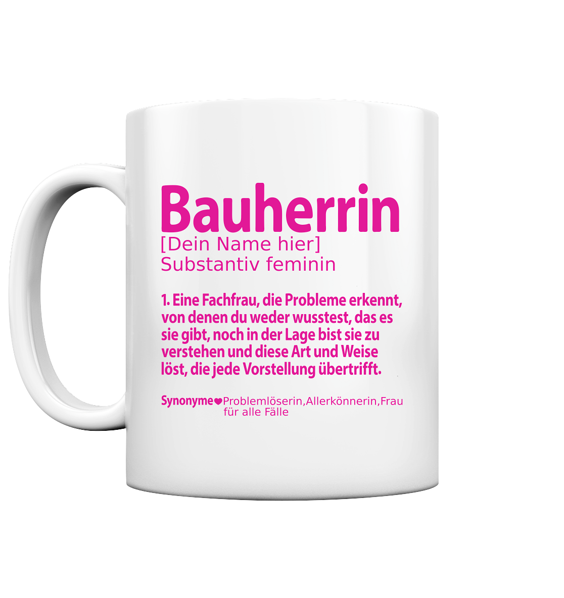 Zukünftige Bauherrin |  Geschenk  |  Personalisierbare Tasse 2