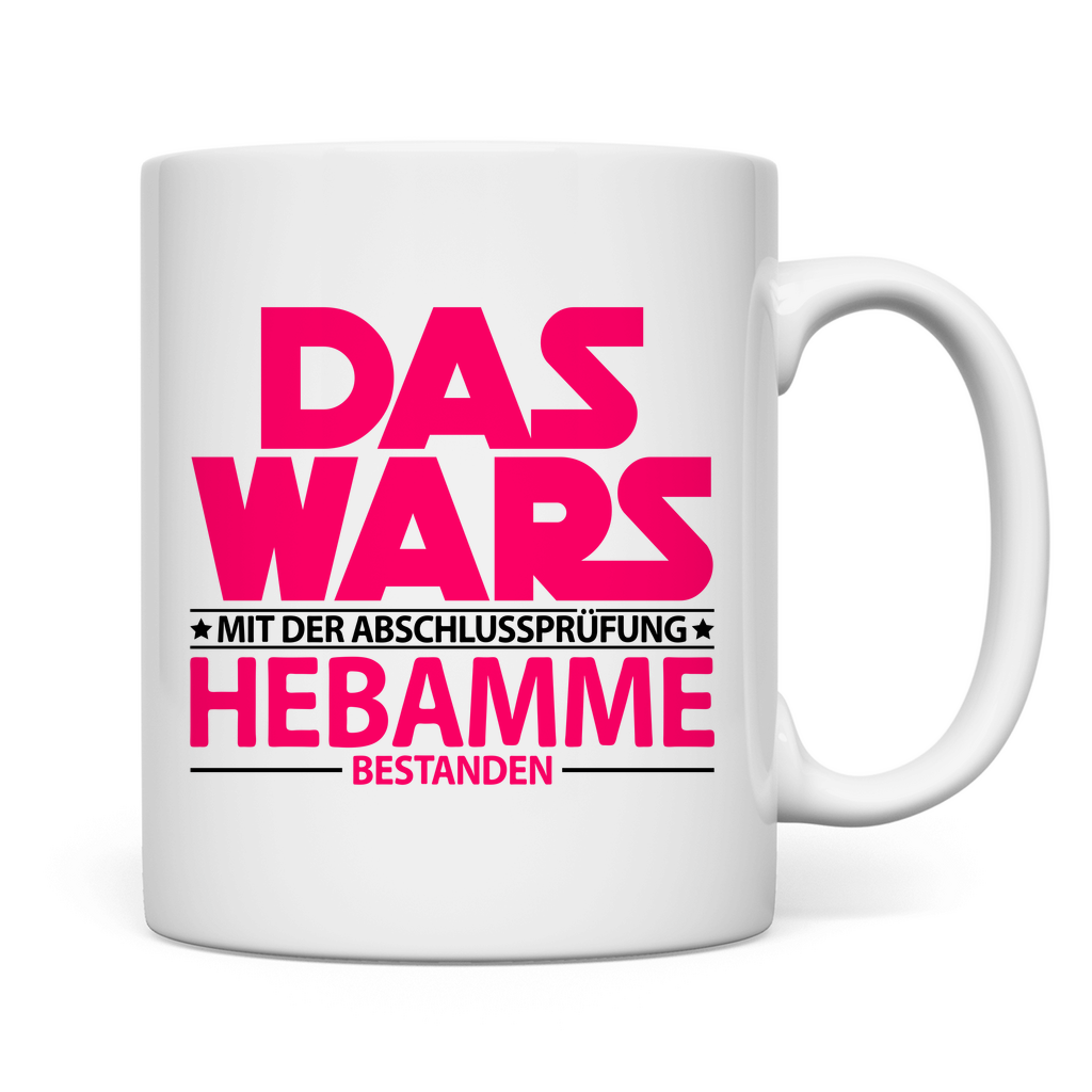 Hebammenprüfung bestanden | Geschenk  Tasse rückseite
