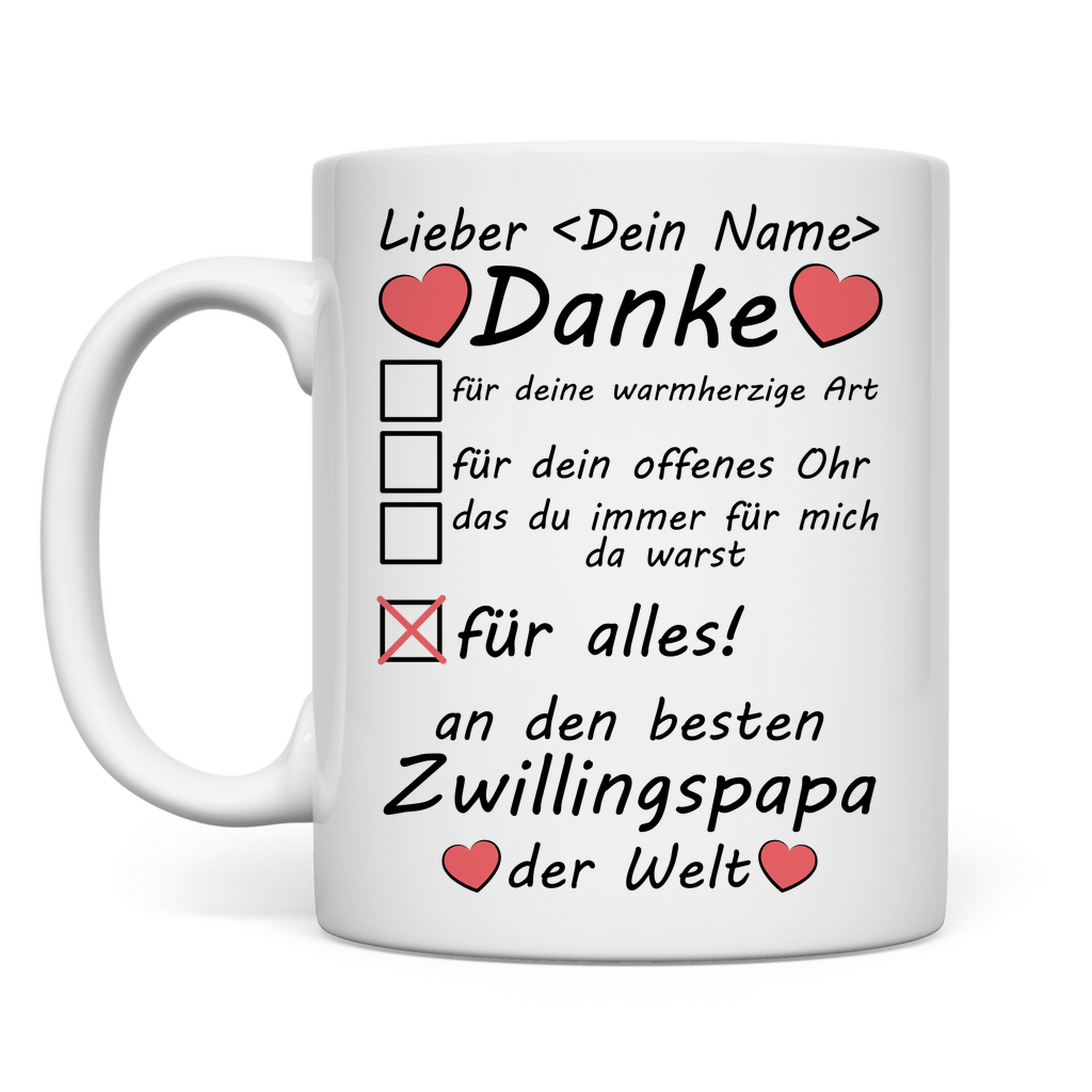 Bester Zwillingspapa | Geschenk mit Namen  tasse