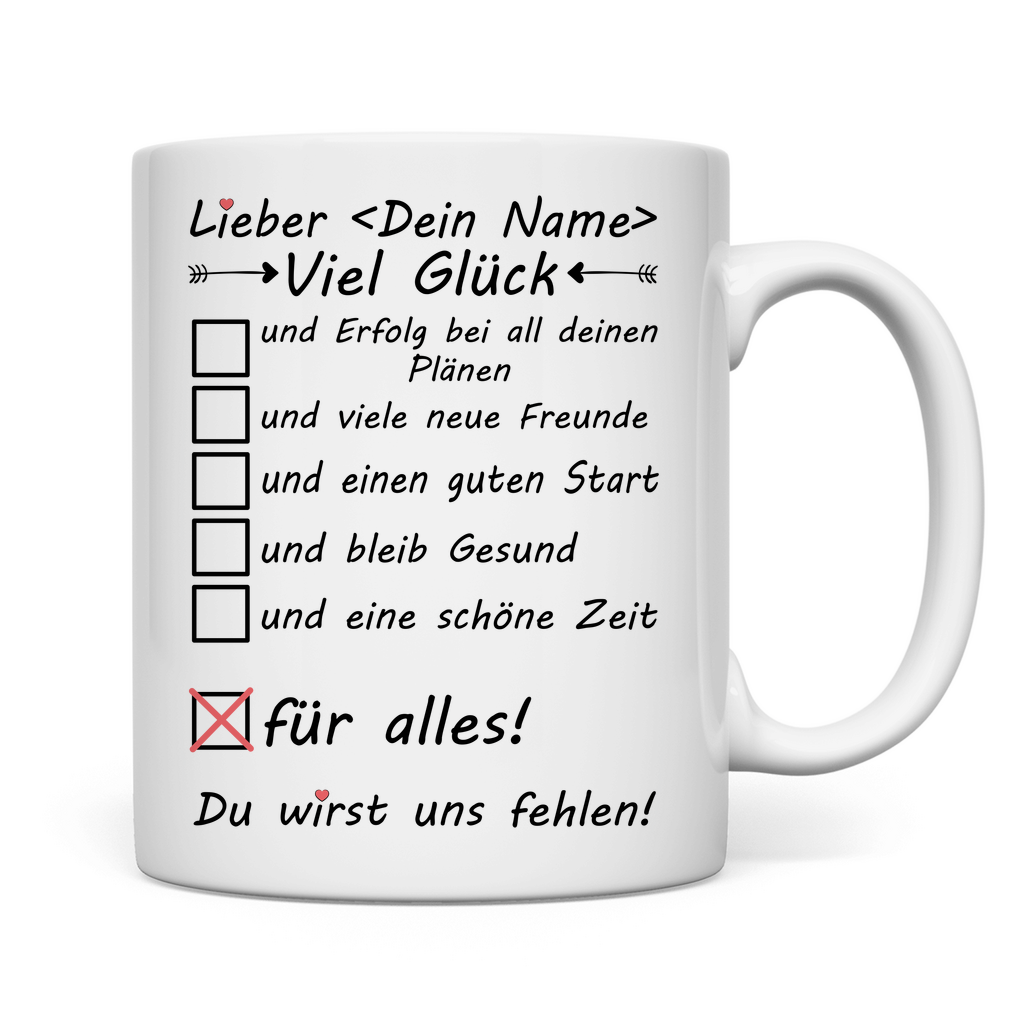 Abschiedsgeschenk für Auswanderer | Tasse