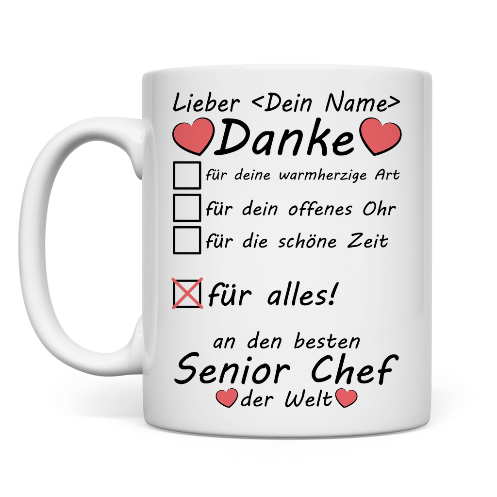 beste Senior Chef | Geschenk zum Abschied  Tasse