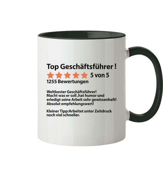 Abschiedsgeschenk Tasse für den Geschäftsführer mit Herz