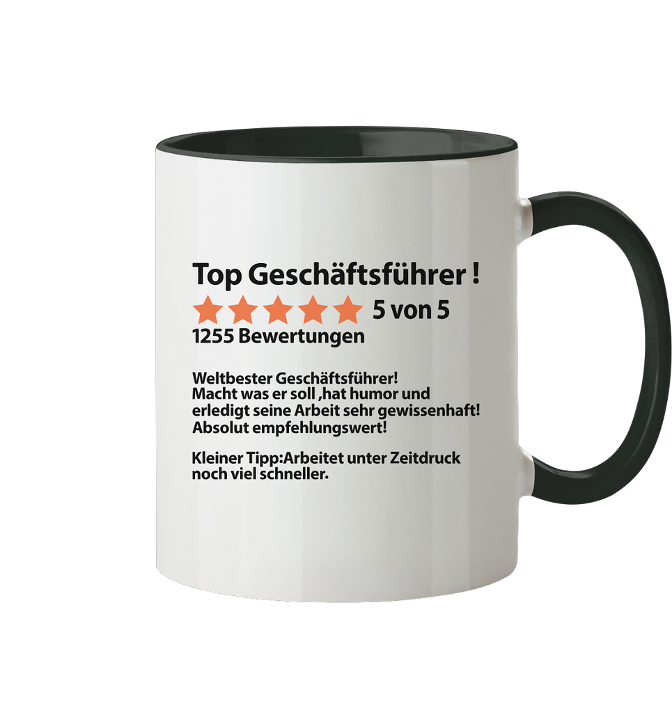 Abschiedsgeschenk Tasse für den Geschäftsführer mit Herz