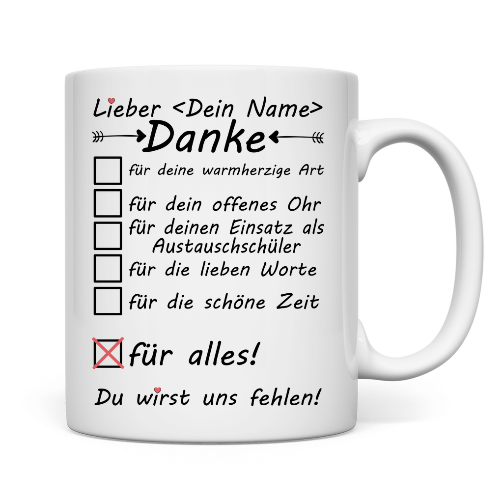 Austauschschüler Abschiedsgeschenk | Tasse  2