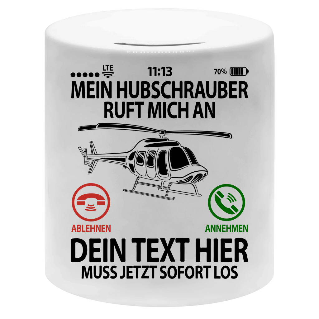 Hubschrauber Rundflug fliegen sparen | Geldgeschenk | Spardose