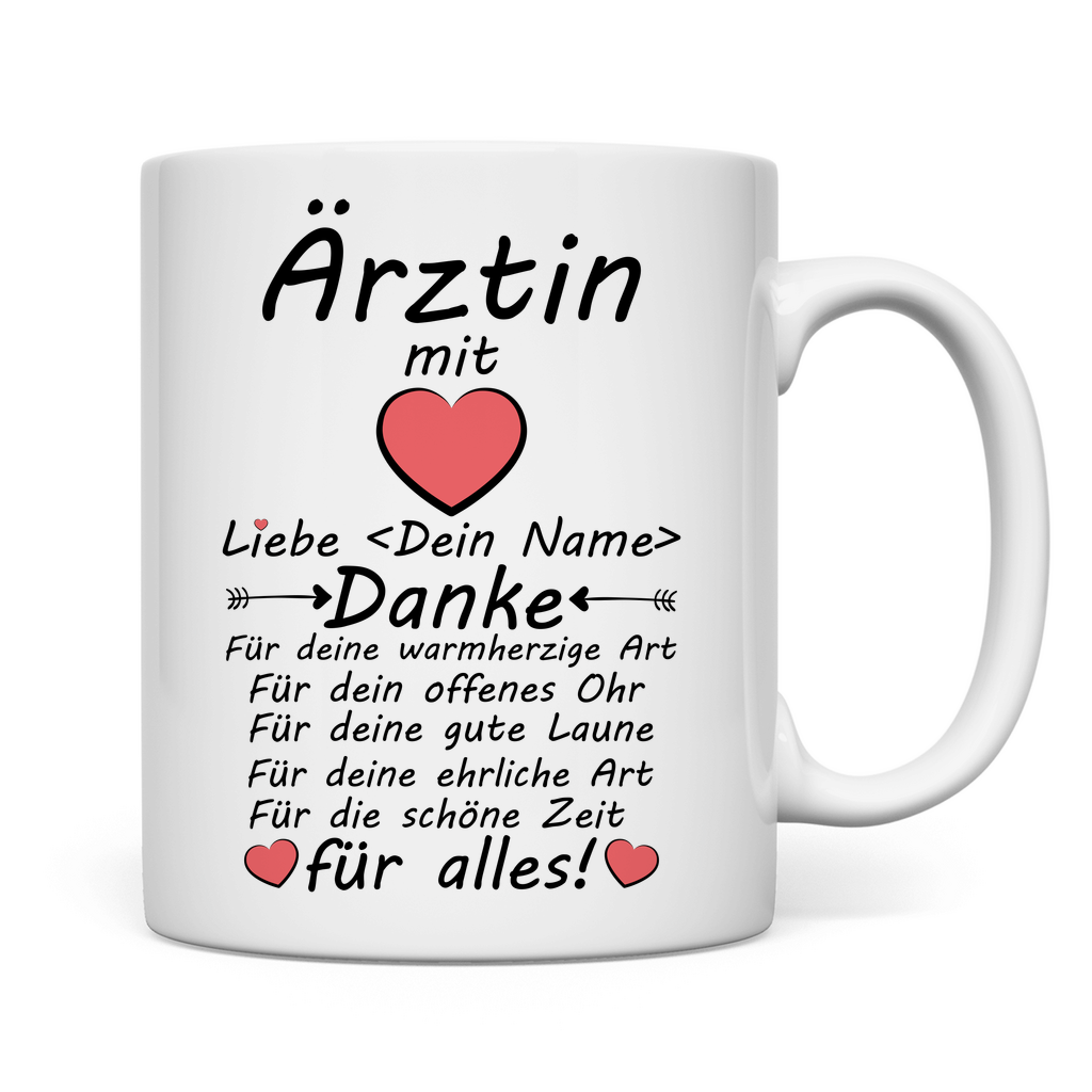 Danke für Alles Ärztin | Tasse mit Herz 2