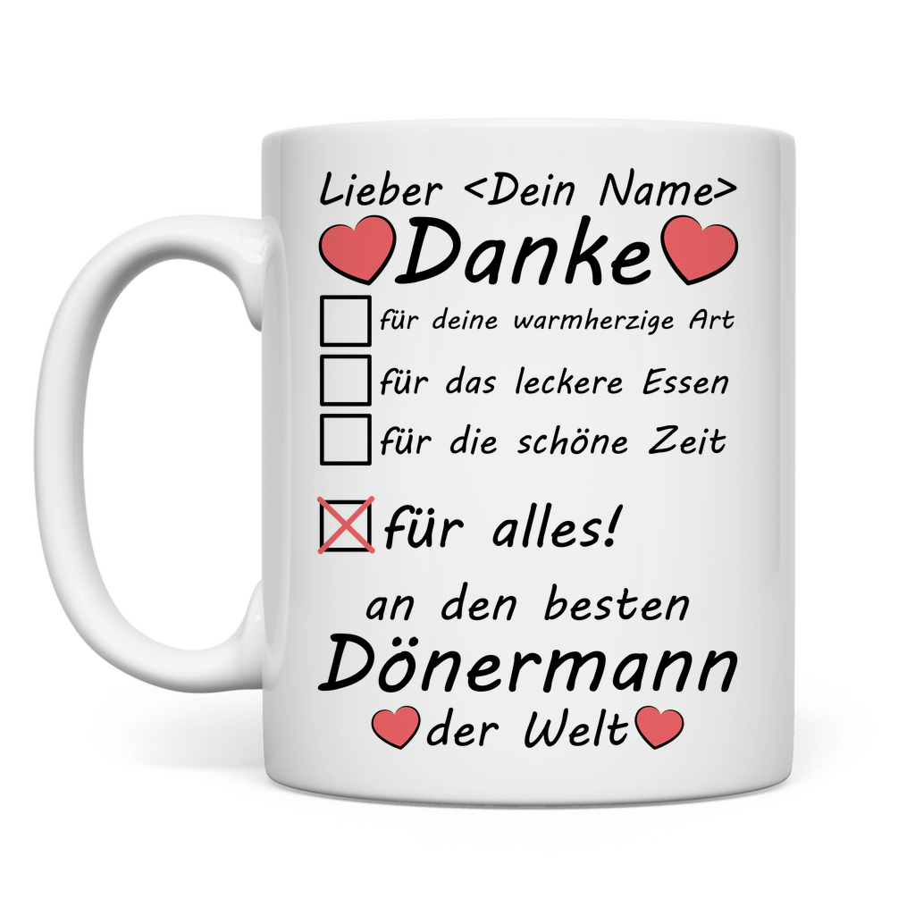 Bester Dönermann | Tasse mit Namen  Geschenk