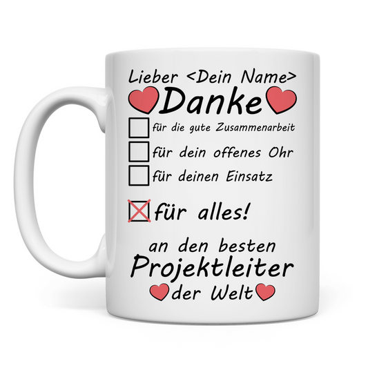 Projektleiter Abschiedsgeschenk | Tasse Geschenk