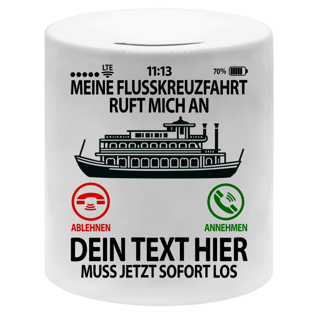 Flusskreuzfahrt Geldgeschenk | Spardose ruft an