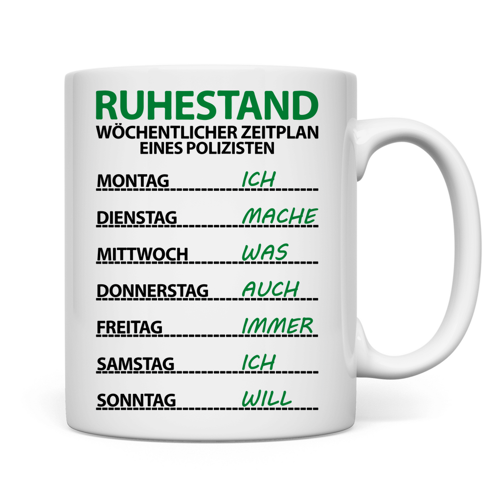 Ruhestand Rente Polizei | Geschenk für Polizist Tasse 2