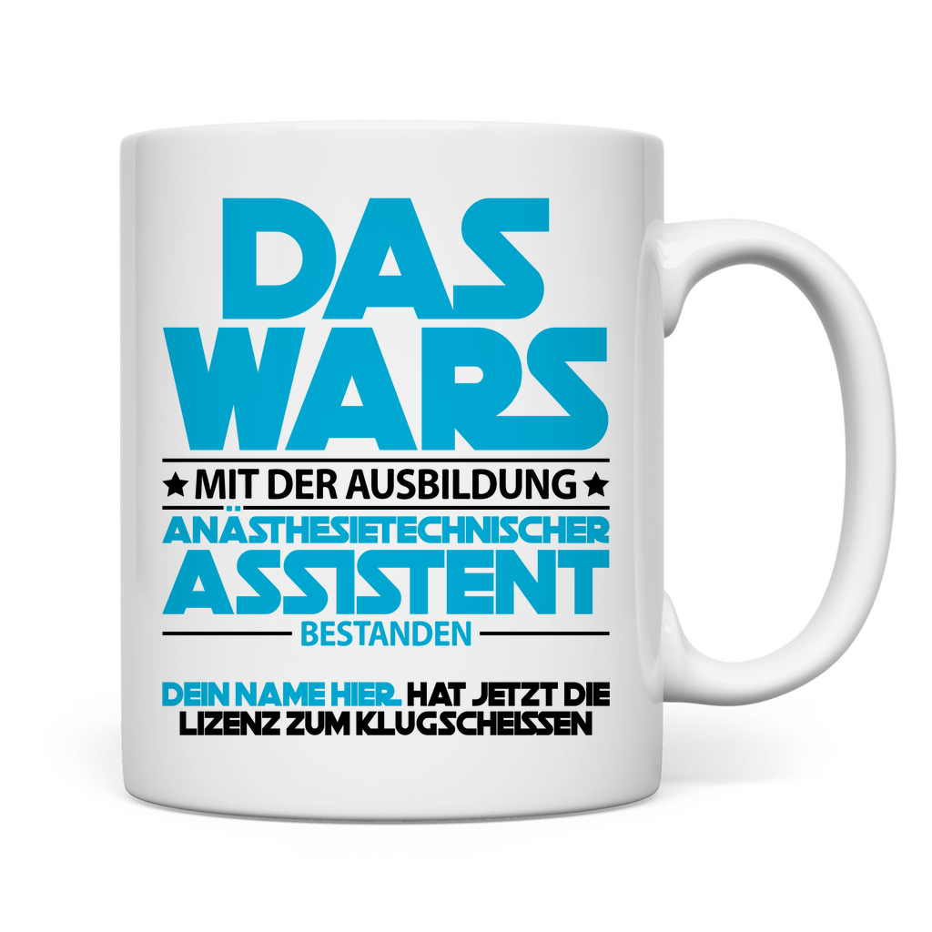 Anästhesietechnischer Assistent ATA bestanden | Tasse Ausbildung Azubi Geschenk rückseite