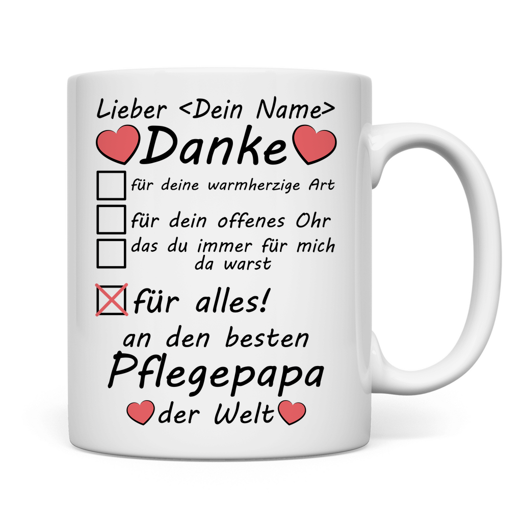 Pflegepapa Geschenk | Danke für Alles  Tasse 2