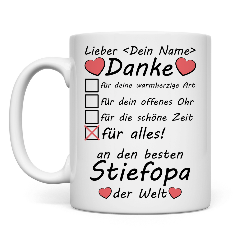 Stiefopa | Danke sagen Geschenk besten der Welt Tasse 
