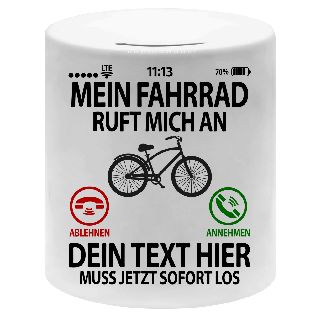 Fahrrad Wunsch | Spardose | Personalisiert 