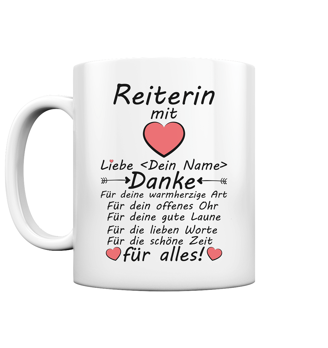 Dankeschön für Erwachsene Reiterib | Geschenk Tasse