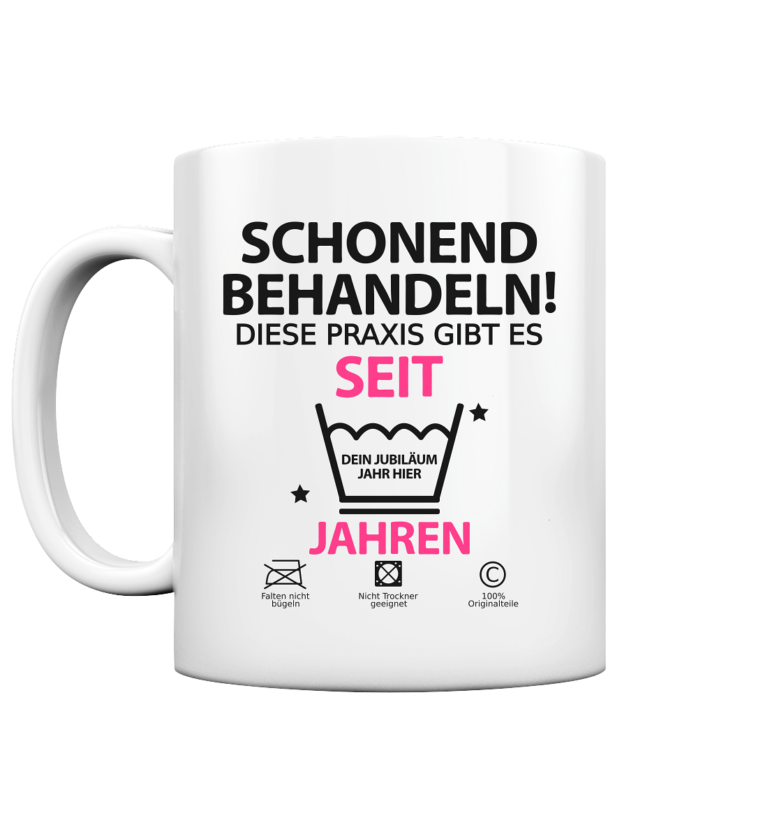 25 jähriges Praxisjubiläum Arzt Geschenk pink
