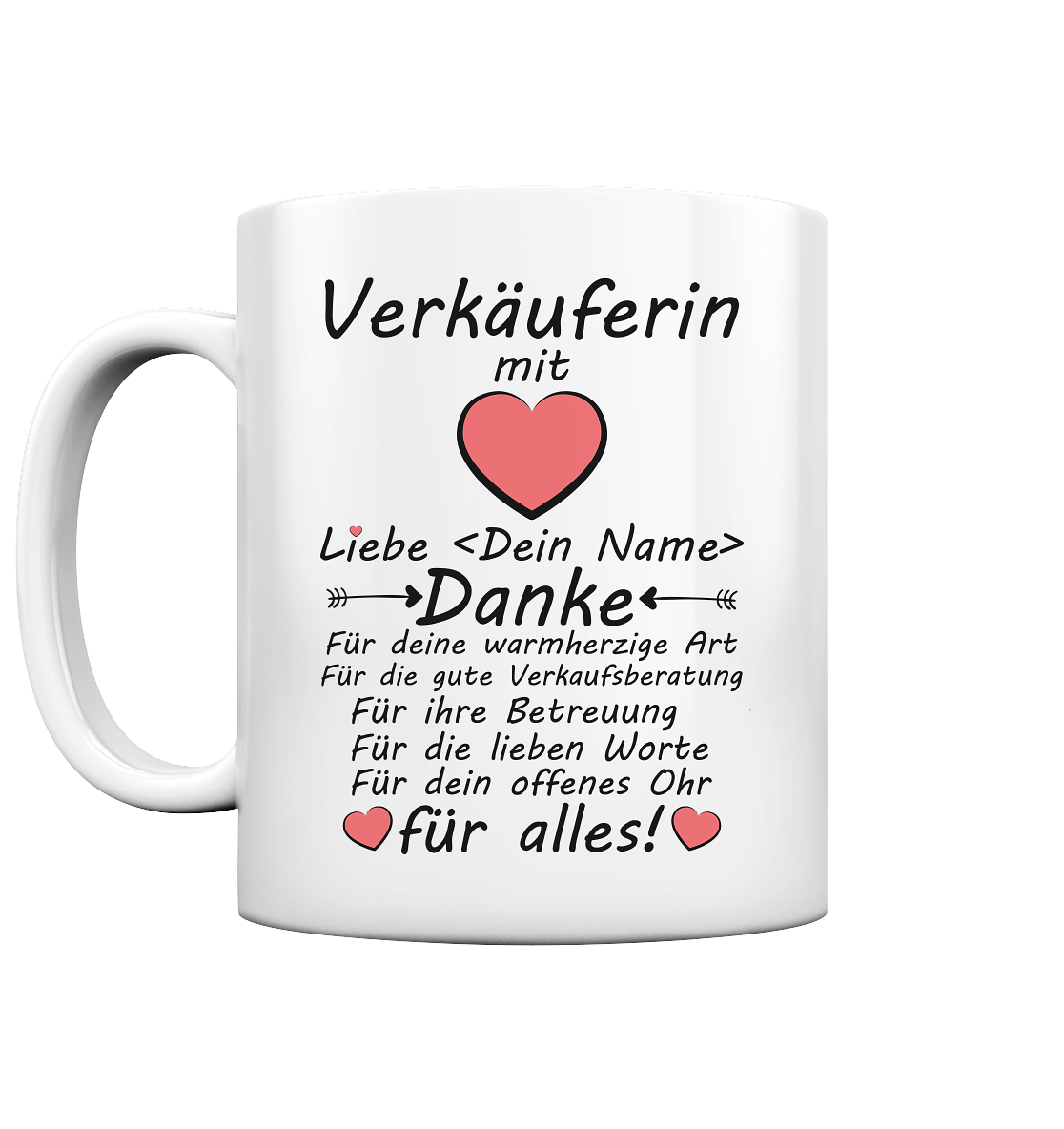Danke Sagen Verkäuferin | Tasse 