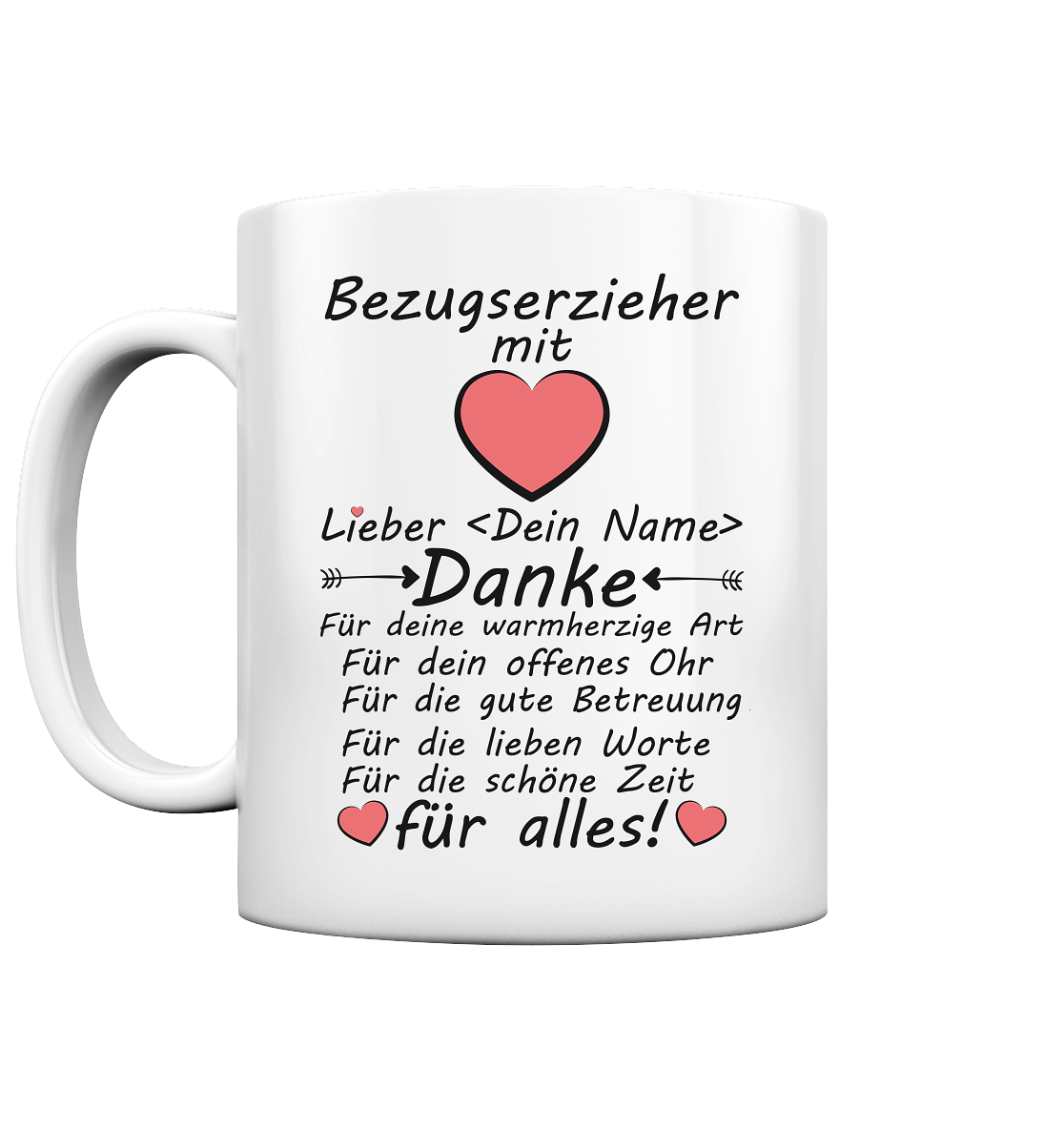 Abschiedsgeschenk Bezugserzieher Geschenk - Danke Tasse