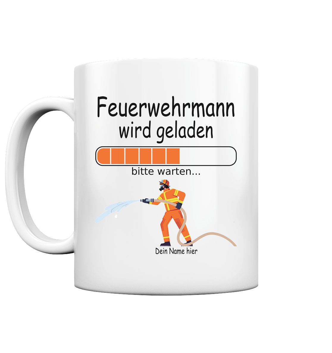 Feuerwehrmann Ausbildung | Geschenk mit Wunschnamen tasse 2