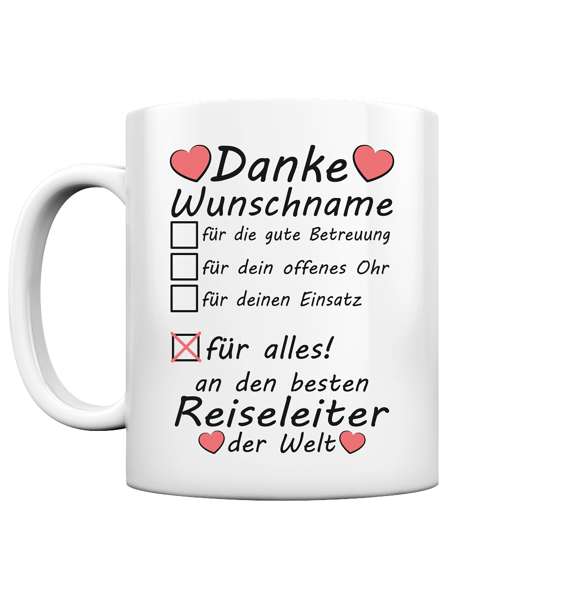 Danke Sagen an Reiseleiter Tasse - Reiseleitung Geschenk 