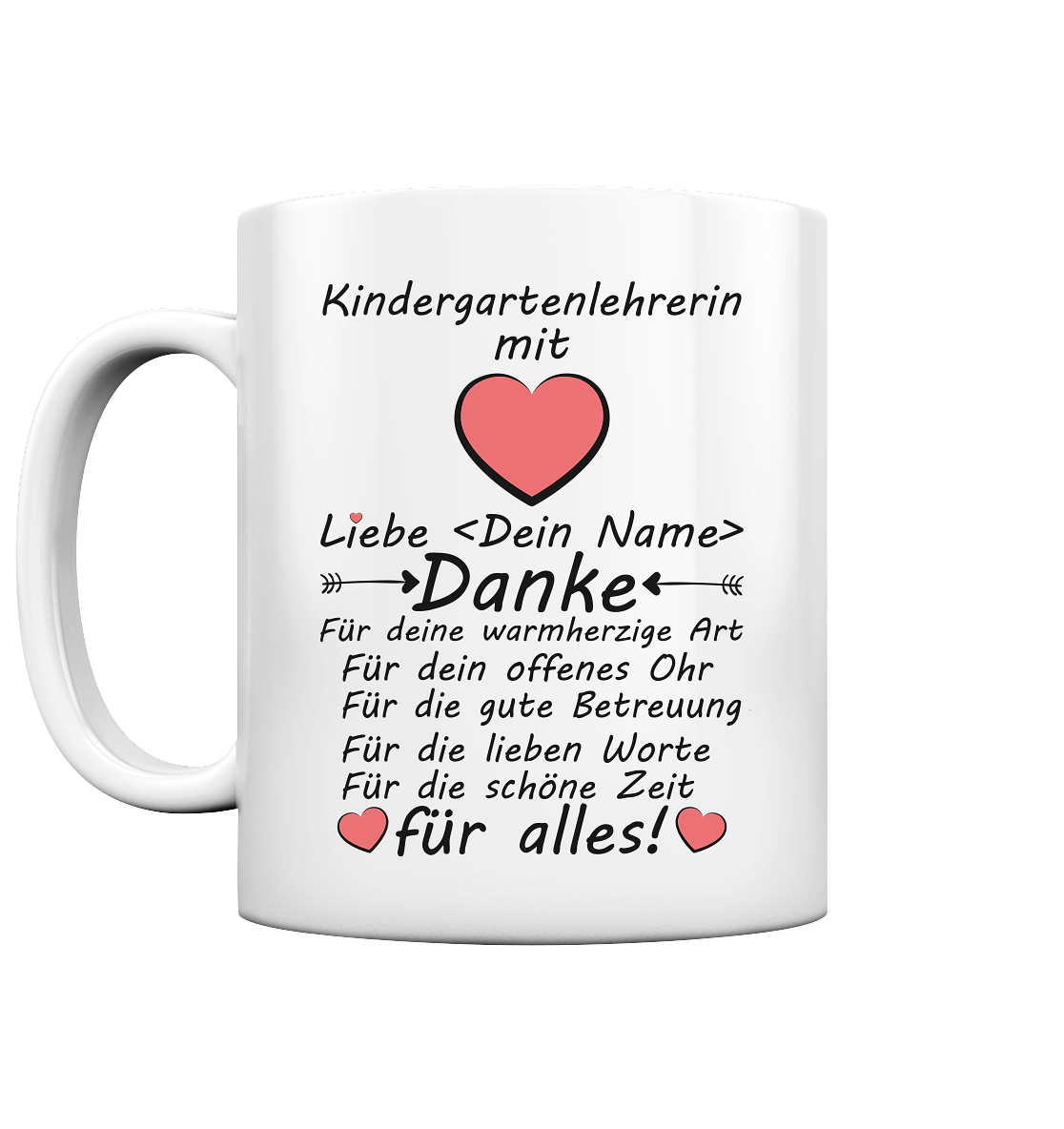 Abschiedsgeschenk Danke Geschenk für Kindergartenlehrerin Tasse