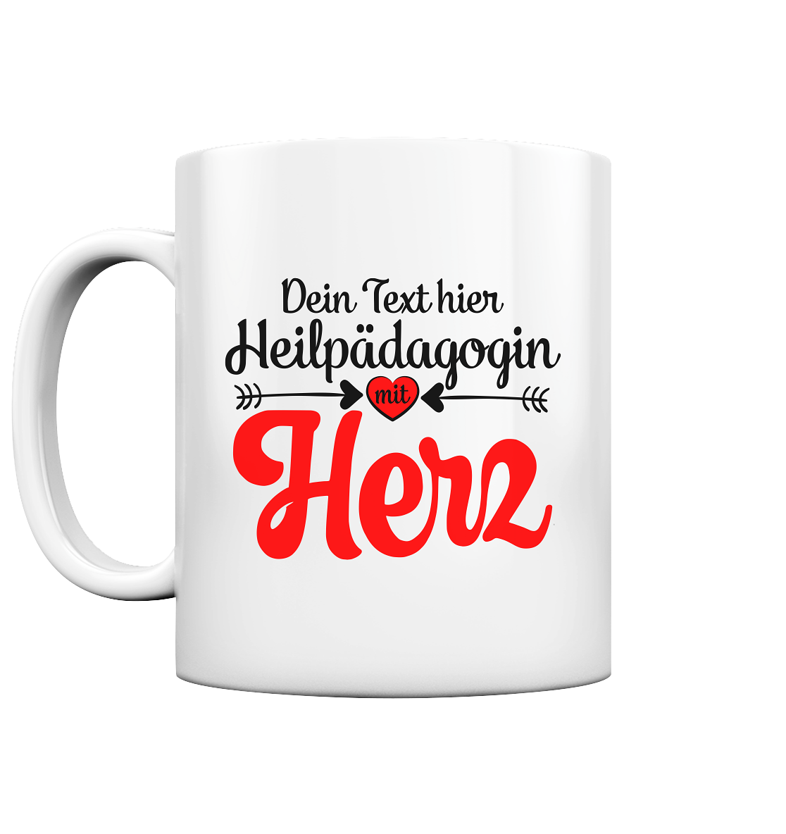 Abschiedsgeschenk Danke Heilpädagogin mit Herz Personalisiert Tasse