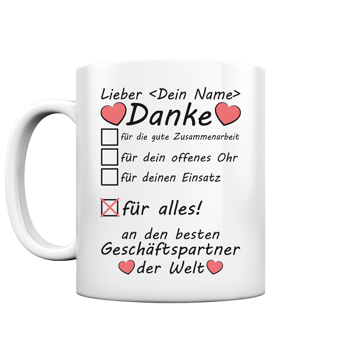 Dankeschön Geschäftspartner | Geschenk für Zusammenarbeit  tasse 2