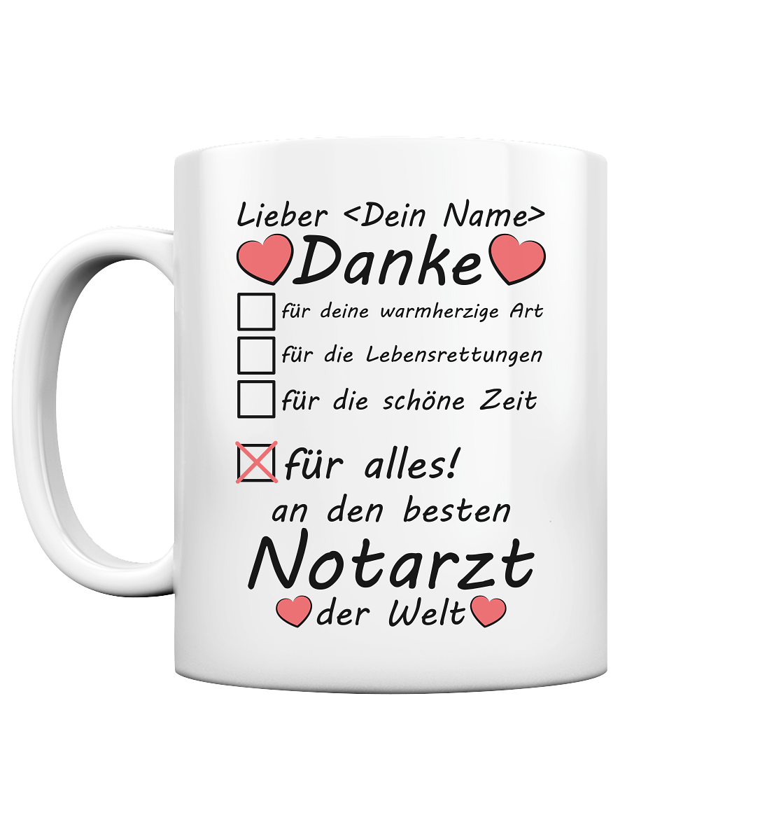 Danke an Notarzt | Dankeschön Tasse