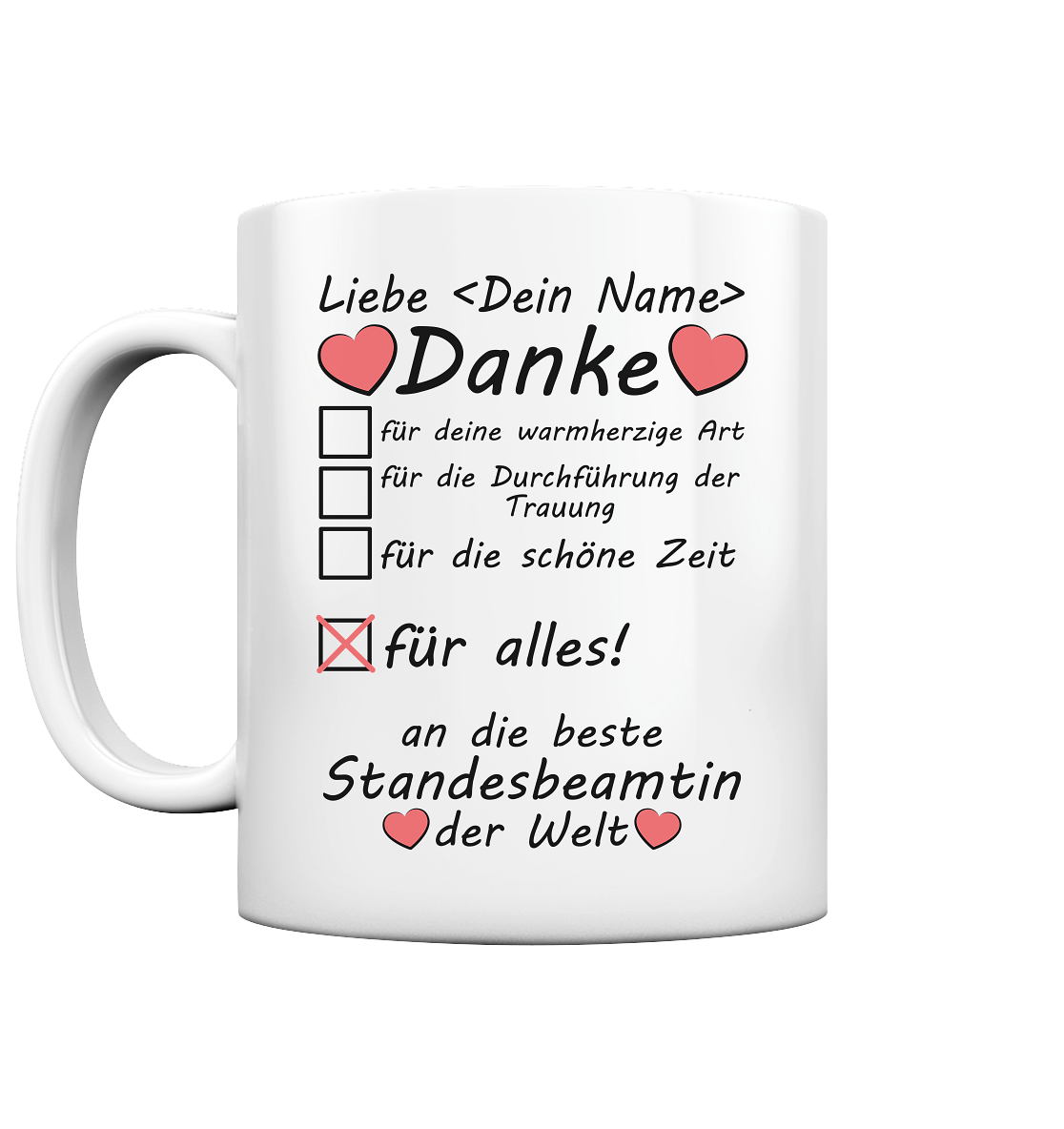 Dankeschön Standesbeamtin |  Geschenk für Trauung