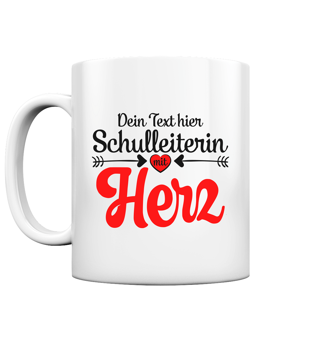 Abschiedsgeschenk Schulleiterin   Tasse mit Herz Personalisiert