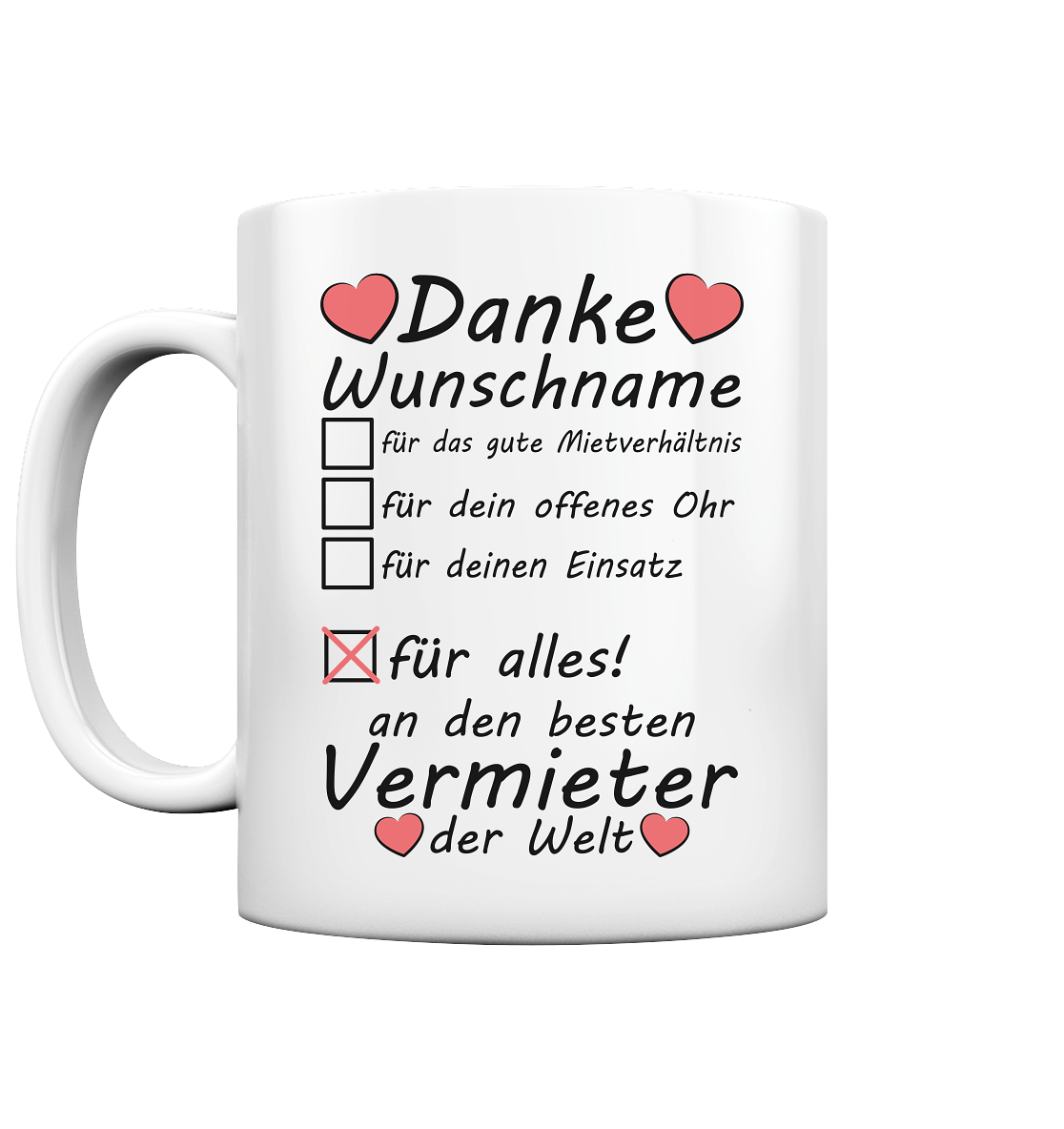Dankeschön Danke sagen Geschenk für an Vermieter  Tasse