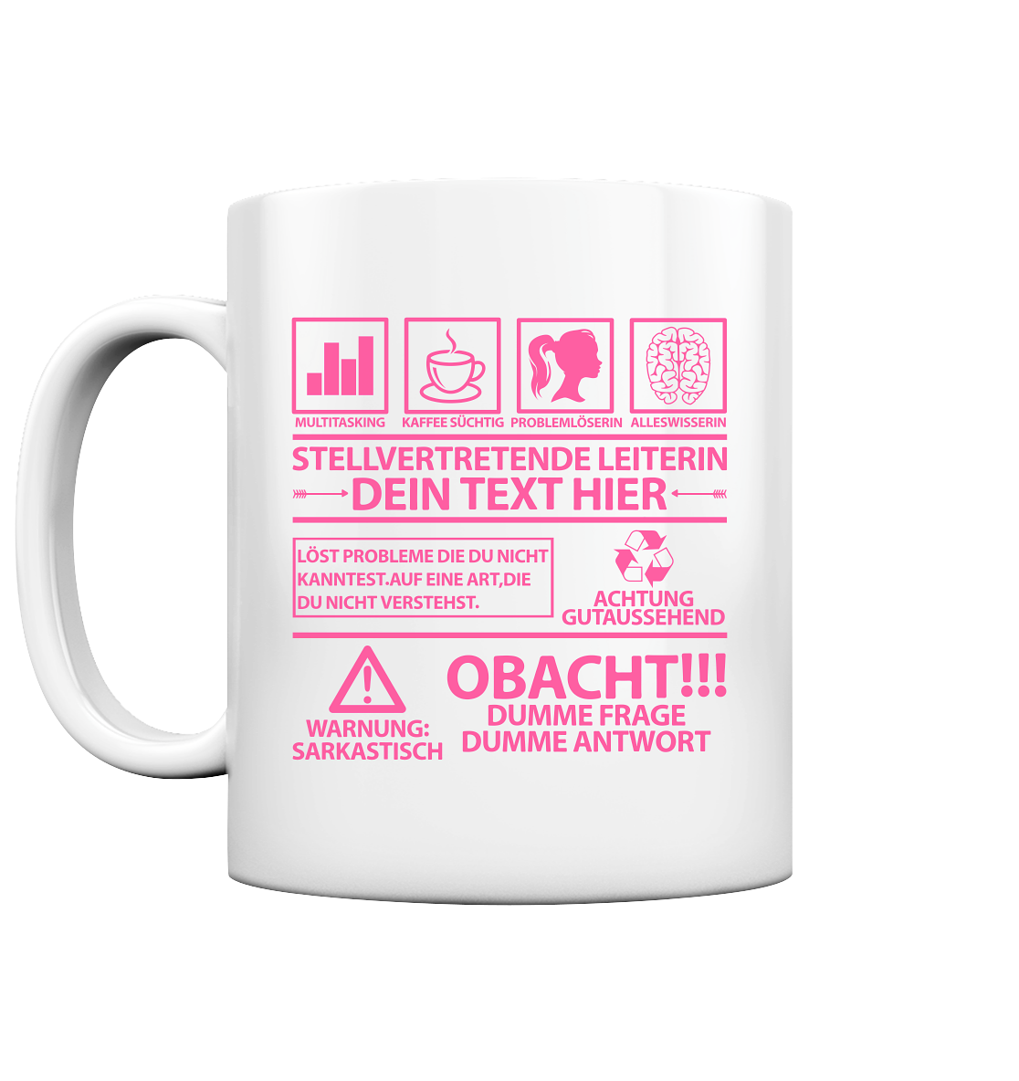 Stellvertretender Stellv leiterin Leitung - Geschenk als Tasse
