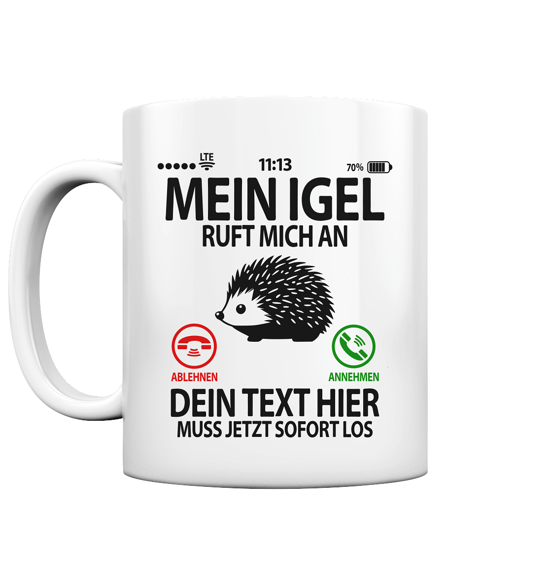 Igelfreunde Geschenk - Personalisierbare Tasse 2