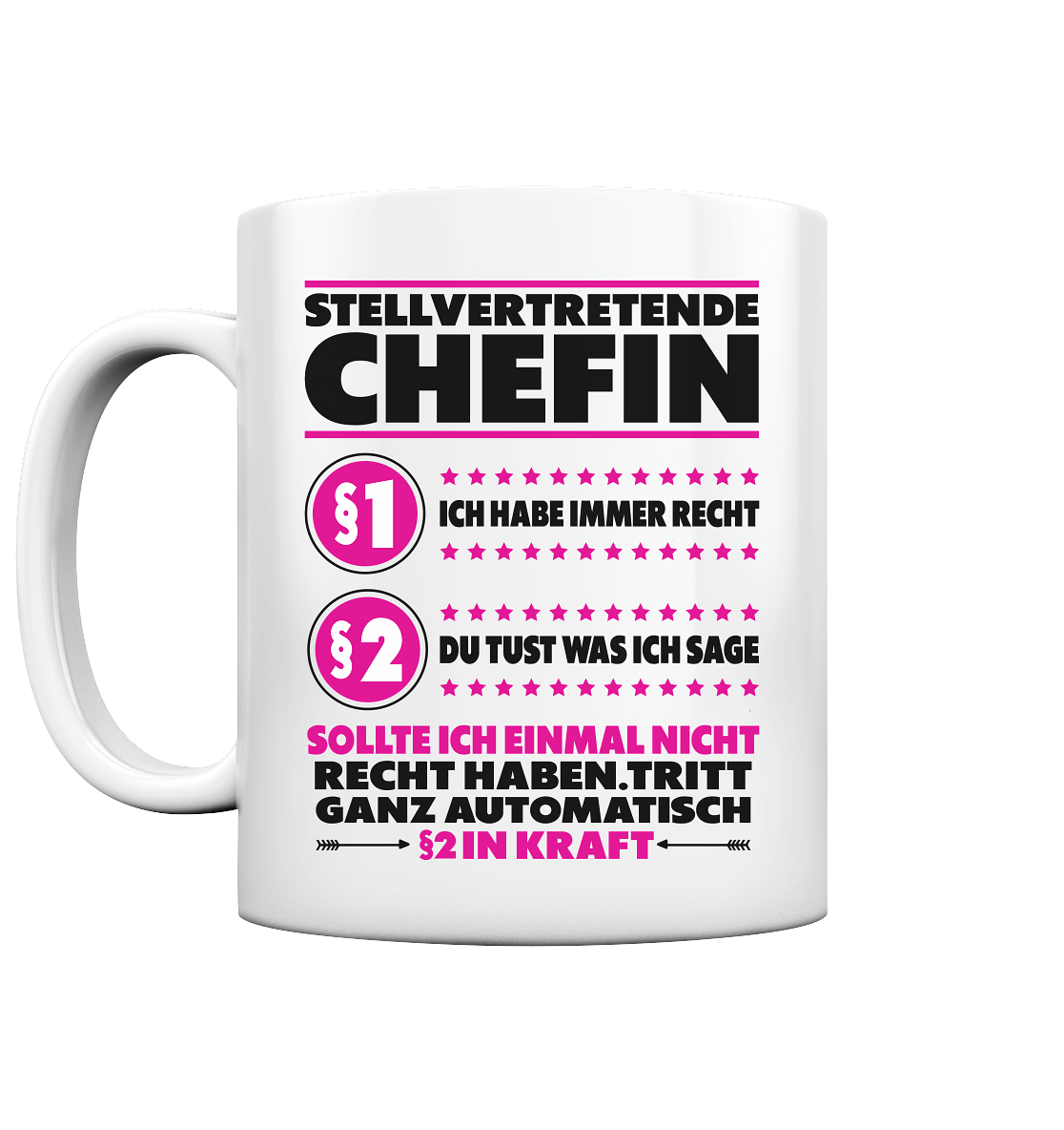 Stellvertretende Chefin Stellvertretung Geschenk als Witzige Tasse