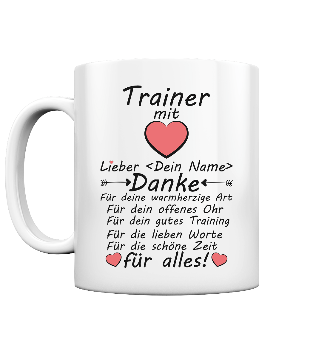 Kleines Dankeschön an den Trainer Tasse