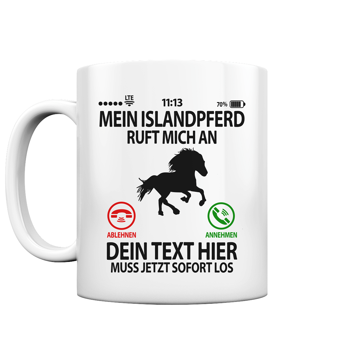 Islandpferdereiter Geschenk - Lustige Tasse mit Spruch 2