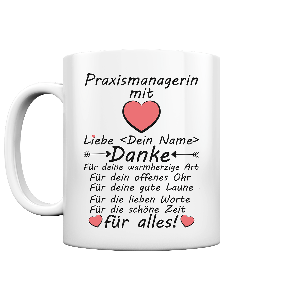 Praxismanagerin Geschenk - Danke für Alles Tasse 2