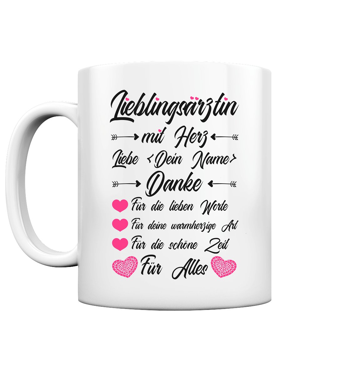 Danksagung Danke Sagen an Meine Ärztin Tasse 2