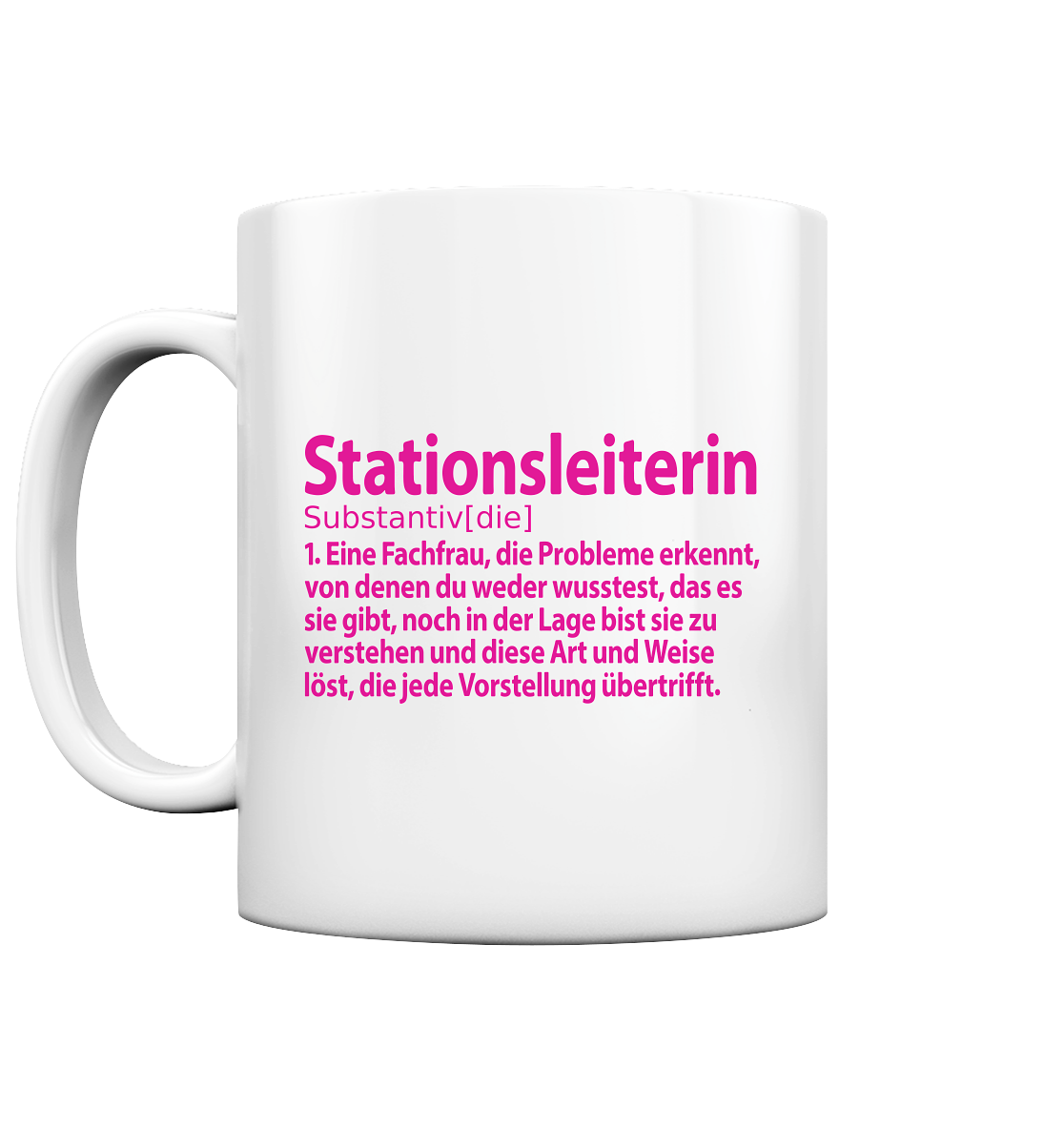Stationsleiterin Geschenk Definition Tasse