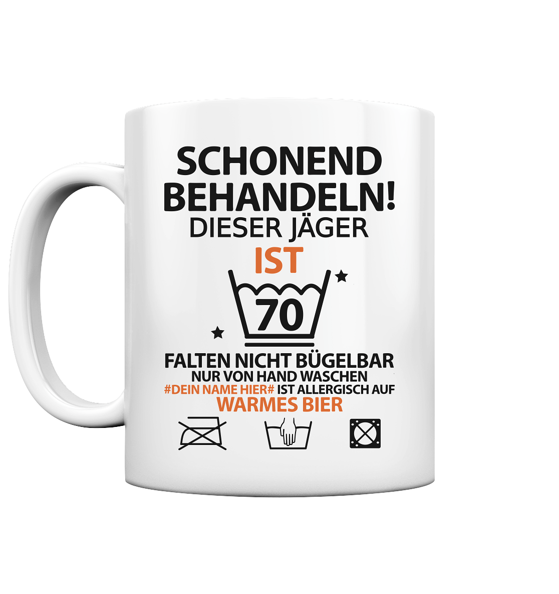 70. Geburtstag Jäger | Geschenk | Personalisierbar  Tasse 3