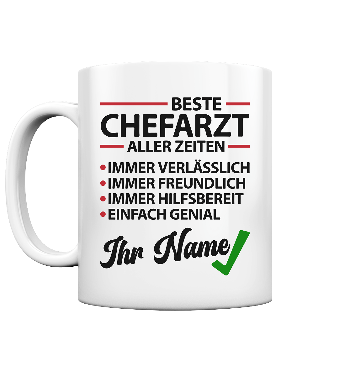 Danke bester Chefarzt Tasse Personalisiert