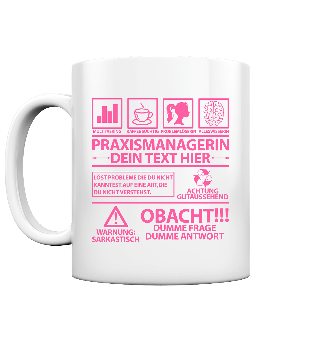 Tasse Praxismanagerin Personalisiert mit Wunschnamen